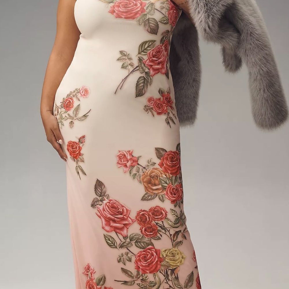 AFRM Pink Floral Maxi Dress